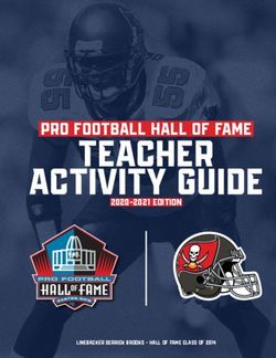 TEACHER ACTIVITY GUIDE - PRO FOOTBALL HALL OF FAME 2020-2021 EDITIOn