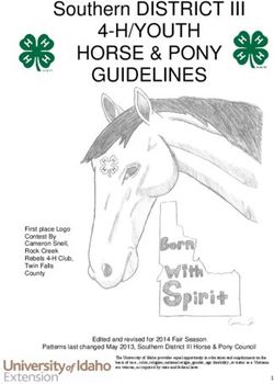 4-H/YOUTH HORSE & PONY GUIDELINES - Southern DISTRICT III