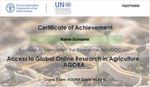 Research4Life Massive Online Open Course on Global Access to Research in health, food and agriculture, environment, innovation and law - Project ...