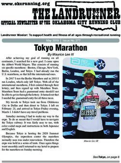 Tokyo Marathon - OKC Landrunners