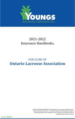 Ontario Lacrosse Association - 2021-2022 Insurance Handbook