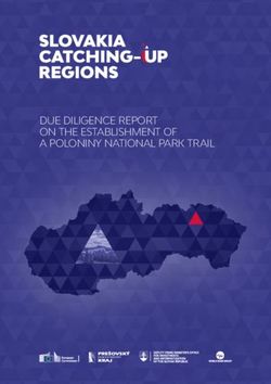 DUE DILIGENCE REPORT ON THE ESTABLISHMENT OF A POLONINY NATIONAL PARK TRAIL