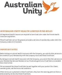 AUSTRALIAN UNITY HEALTH LIMITED FUND RULES