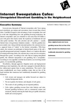 Internet Sweepstakes Cafes: Unregulated Storefront Gambling in the Neighborhood - American Gaming Association