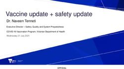 Vaccine update + safety update - Dr. Naveen Tenneti Executive Director - Safety, Quality and System Preparedness - RACGP