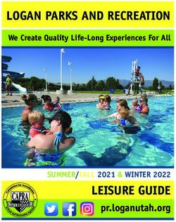 LOGAN PARKS AND RECREATION - LEISURE GUIDE pr.loganutah.org - We Create Quality Life-Long Experiences For All