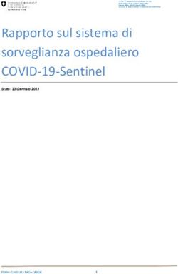 Rapporto sul sistema di sorveglianza ospedaliero COVID-19-Sentinel - Bundesamt f&uuml;r Gesundheit BAG
