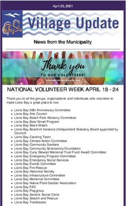 NATIONAL VOLUNTEER WEEK APRIL 18 24 - News from the Municipality - The Village ...