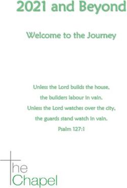 2021 and Beyond Welcome to the Journey