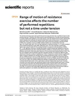 Range of motion of resistance exercise affects the number of performed repetitions but not a time under tension