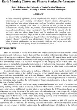 Early Morning Classes and Finance Student Performance