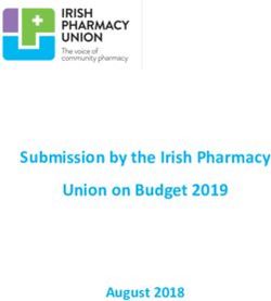 Submission by the Irish Pharmacy Union on Budget 2019 - August 2018