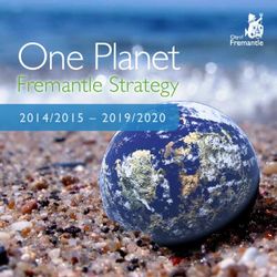 One Planet Fremantle Strategy 2014/2015 - 2019/2020 - City of Fremantle