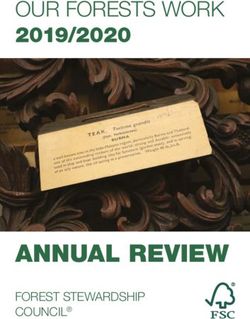 ANNUAL REVIEW - OUR FORESTS WORK 2019/2020 - FSC UK