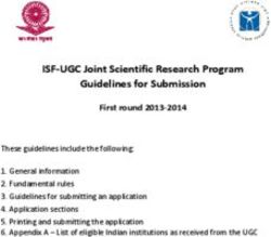 ISF UGC Joint Scientific Research Program Guidelines for Submission