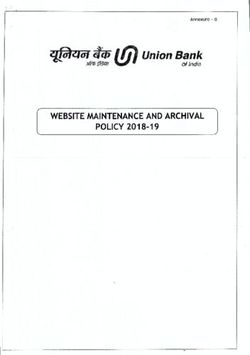 WEBSITE MAINTENANCE AND ARCHIVAL POLICY 2018-19 - Annexure - B - Union Bank of India