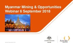 Myanmar Mining & Opportunities Webinar 6 September 2018 - Austrade