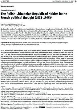 The Polish-Lithuanian Republic of Nobles in the French political thought (1573-1795)1 - De Gruyter