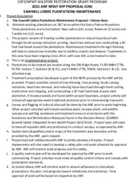 2021 ANF NFWF RFP PROPOSAL SOW SAWMILL-LIEBRE PLANTATIONS MAINTENANCE