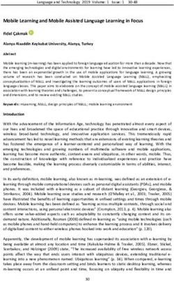 Mobile Learning and Mobile Assisted Language Learning in Focus Fidel Çakmak - DergiPark