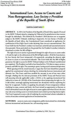 International Law, Access to Courts and Non-Retrogression: Law Society v President