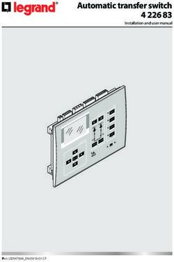Automatic transfer switch 4 226 83 - Installation and user manual - E-Cataleg