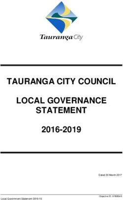 TAURANGA CITY COUNCIL LOCAL GOVERNANCE STATEMENT 2016-2019