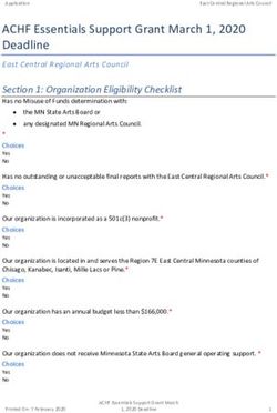 ACHF Essentials Support Grant March 1, 2020 Deadline