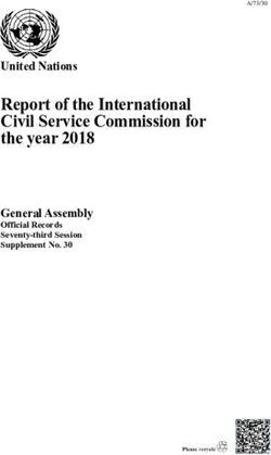 Report of the International Civil Service Commission for the year 2018 - United Nations General Assembly - ICSC