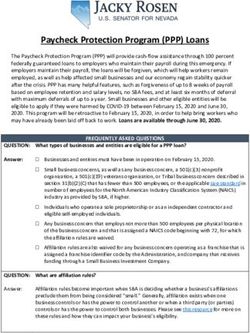 Paycheck Protection Program (PPP) Loans