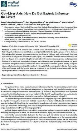 Gut-Liver Axis: How Do Gut Bacteria Influence the Liver? - MDPI