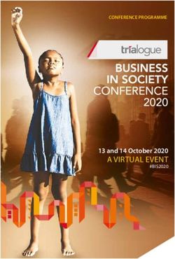 A VIRTUAL EVENT 13 and 14 October 2020 - CONFERENCE PROGRAMME - Trialogue