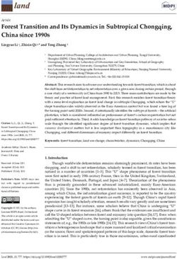 Forest Transition and Its Dynamics in Subtropical Chongqing, China since 1990s - MDPI