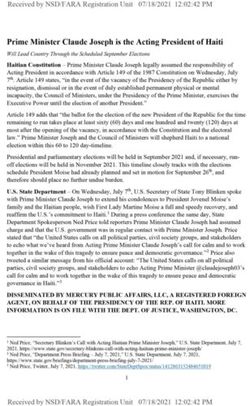 Prime Minister Claude Joseph is the Acting President of Haiti