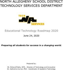 NORTH ALLEGHENY SCHOOL DISTRICT TECHNOLOGY SERVICES DEPARTMENT