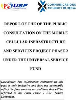 REPORT OF THE OF THE PUBLIC CONSULTATION ON THE MOBILE CELLULAR INFRASTRUCTURE AND SERVICES PROJECT PHASE 2 UNDER THE UNIVERSAL SERVICE FUND