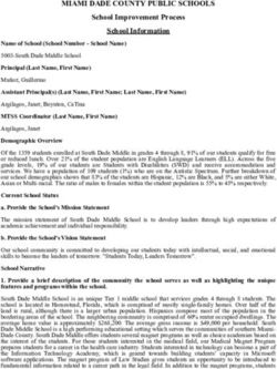 MIAMI DADE COUNTY PUBLIC SCHOOLS - School Improvement Process School Information