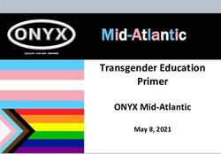 Mid-Atlantic Transgender Education Primer - ONYX Mid-Atlantic