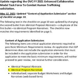Update regarding the OVC FY 2021 Enhanced Collaborative Model Task Force To Combat Human Trafficking solicitation.