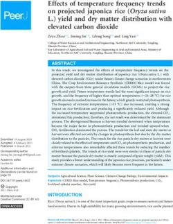Effects of temperature frequency trends on projected japonica rice (Oryza sativa L.) yield and dry matter distribution with elevated carbon ...