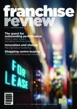 The quest for outstanding performance - What it takes to be a top-rating franchise system