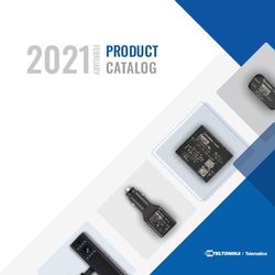2021 PRODUCT CATALOG - Teltonika Telematics