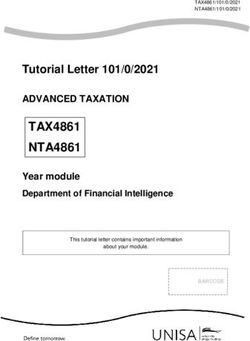 NTA4861 TAX4861 Tutorial Letter 101/0/2021 - ADVANCED TAXATION Year module - Unisa