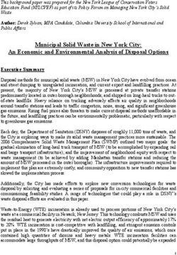 Municipal Solid Waste in New York City: An Economic and Environmental Analysis of Disposal Options