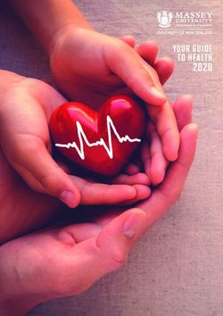 YOUR GUIDE TO HEALTH 2020 - Massey University