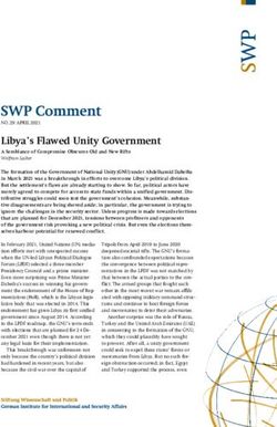 Libya's Flawed Unity Government - Introduction - Stiftung Wissenschaft und ...