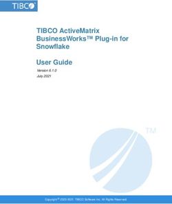 TIBCO ACTIVEMATRIX BUSINESSWORKS PLUG-IN FOR SNOWFLAKE USER GUIDE - VERSION 6.1.0 JULY 2021
