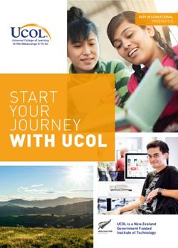WITH UCOL START YOUR JOURNEY - 2019 INTERNATIONAL PROSPECTUS