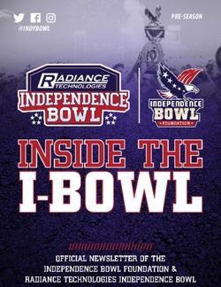 I-BOWL INSIDE THE - PRE-SEASON @INDYBOWL - Independence Bowl