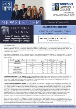 ACADEMIC YEAR 2020/2021 - SPRING TERM: 4TH JANUARY- 1ST APRIL - Torpoint Community ...